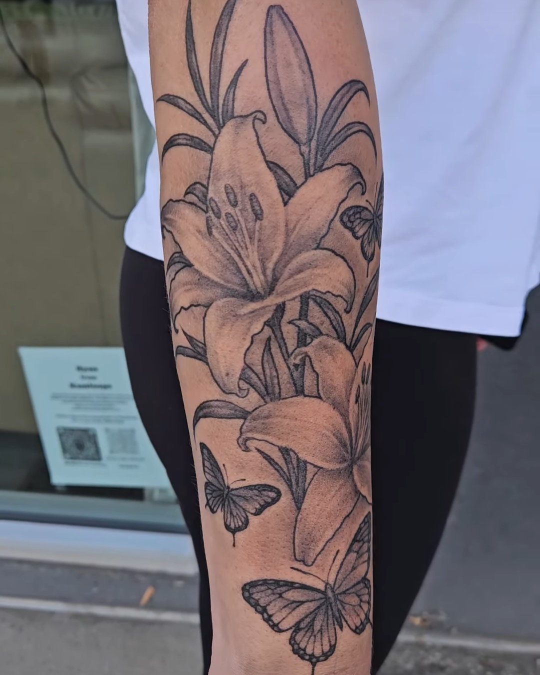 Lilies and Butterflies Tattoo — Clay Walker