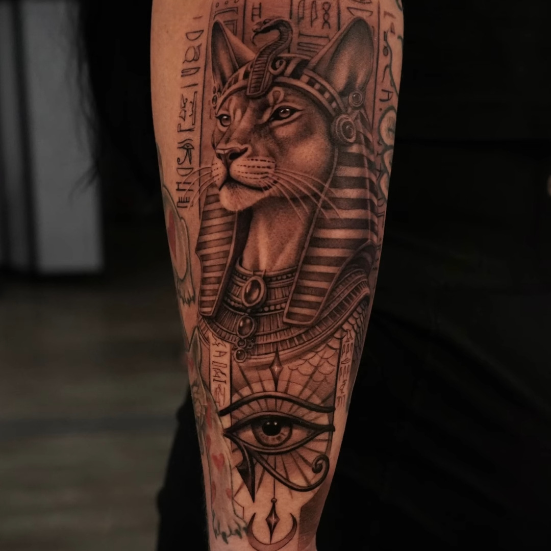 Egyptian Sleeve — Alex Tysiachniy — Guest Artist — Bigfoot Tattoos Egyptian Sleeve — Alex Tysiachniy — Guest Artist — Bigfoot Tattoos