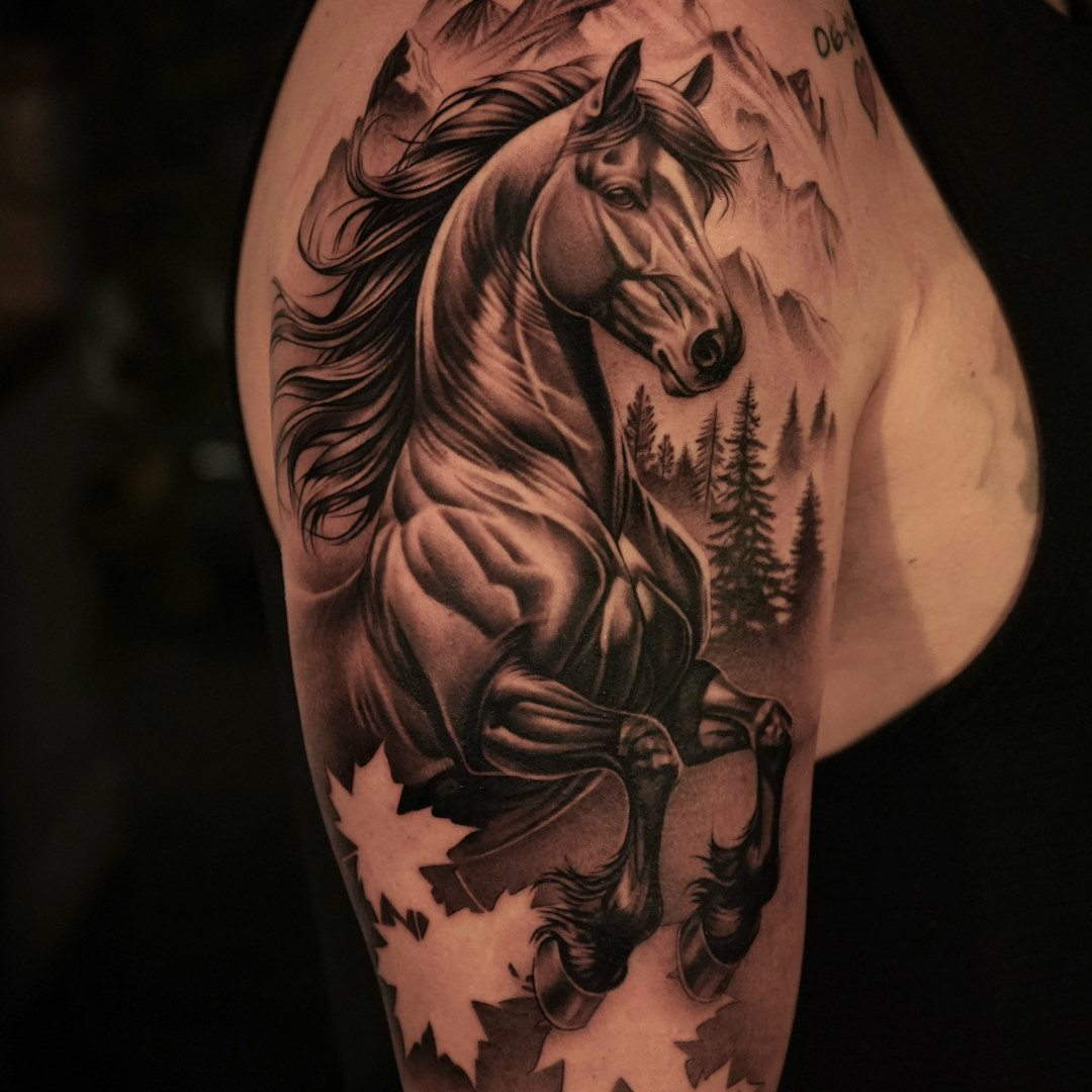 Horse Tattoo — Alex Tysiachniy — Guest Artist — Bigfoot Tattoos