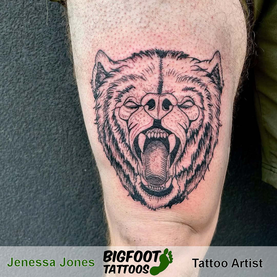 Beary Ferocious Tattoo — Jenessa Jones