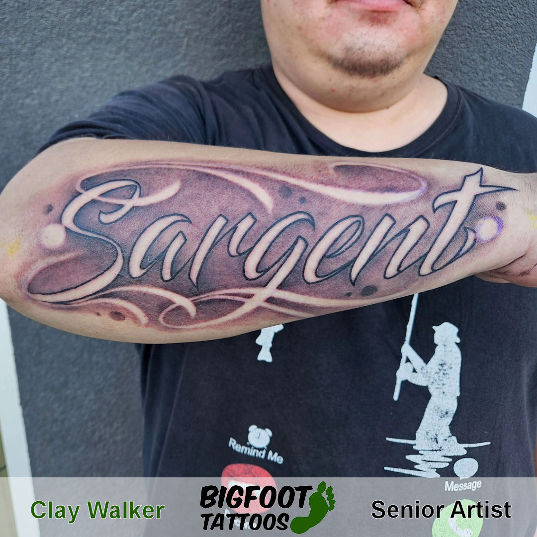 Forearm Script Blast — Clay Walker