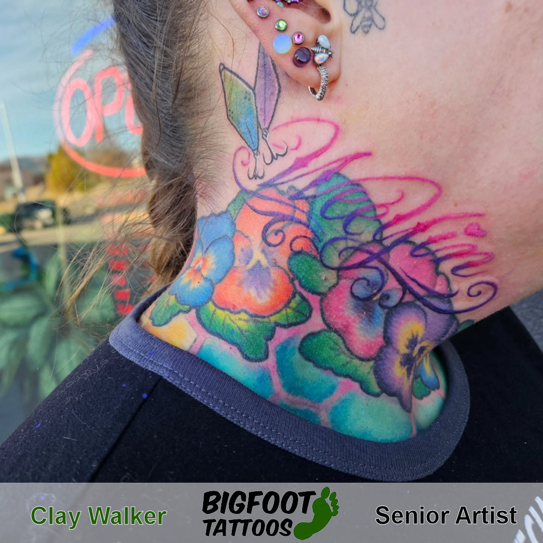 Jawline Script Tattoo — Clay Walker Jawline Script Tattoo — Clay Walker