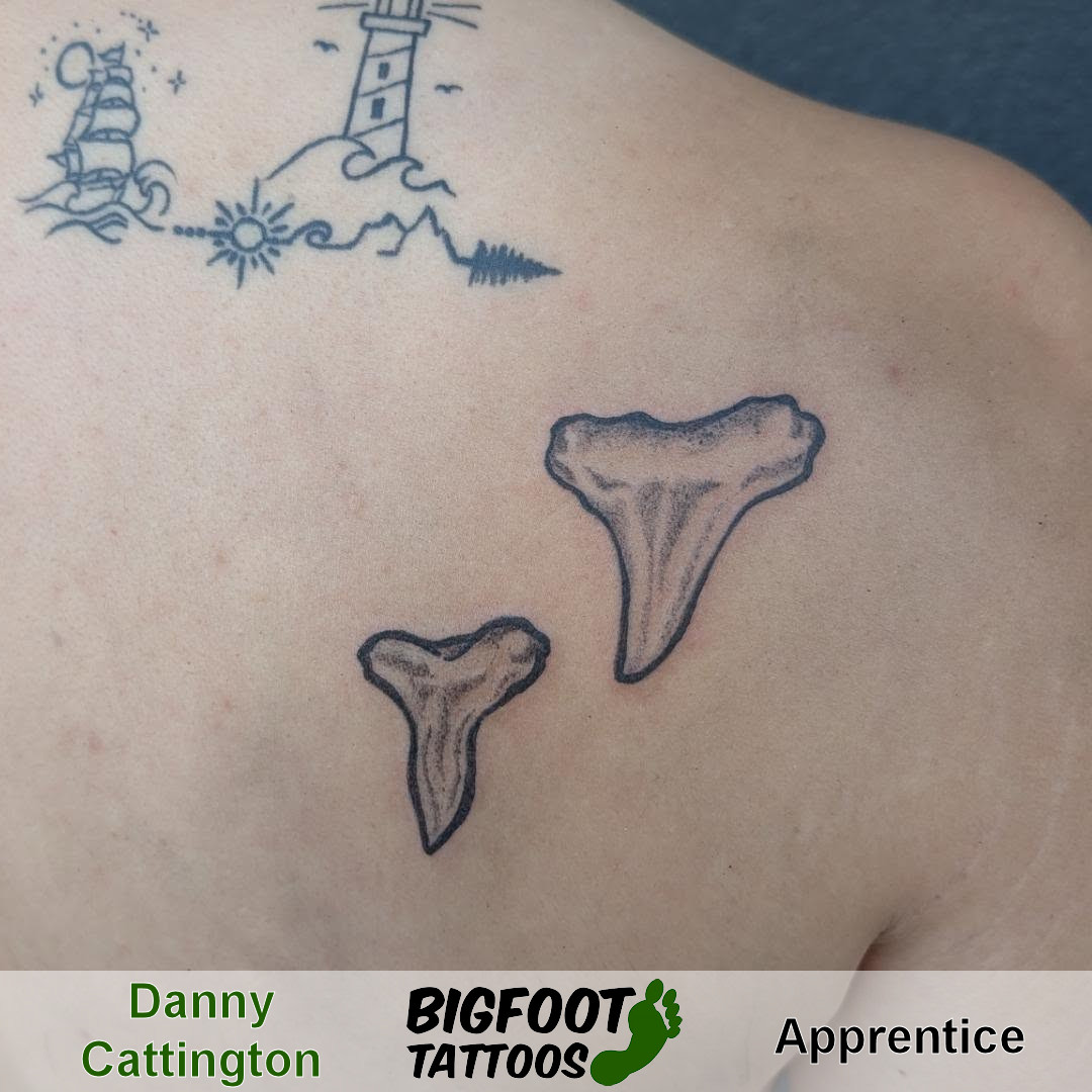 Shark Teeth Tattoo — Danny Cattington Shark Teeth Tattoo — Danny Cattington
