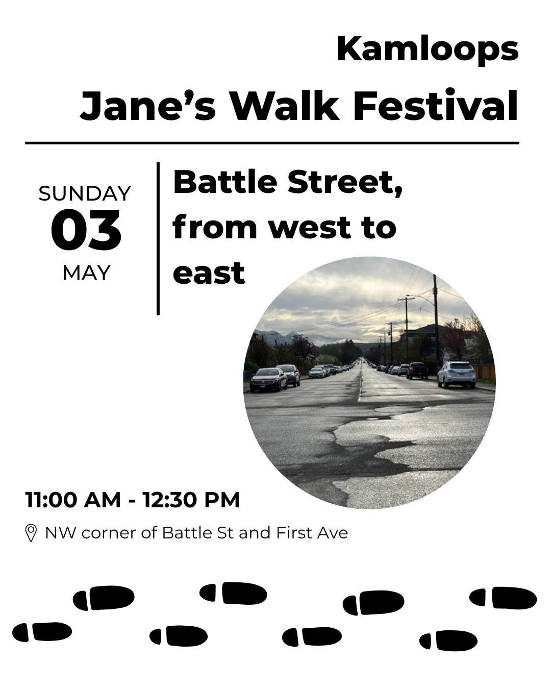 Kamloops Jane’s Walk Festival: Battle Street, from West to East — Sunday May 3